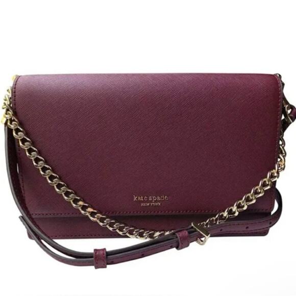 Kate Spade New York Cameron Convertible Crossbody Cherrywood NWT Retail $249 - Picture 3 of 8